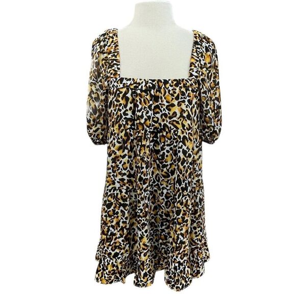 Buddy Love Becca Babydoll Dress Animal Print Allycat NEW - Picture 2 of 13